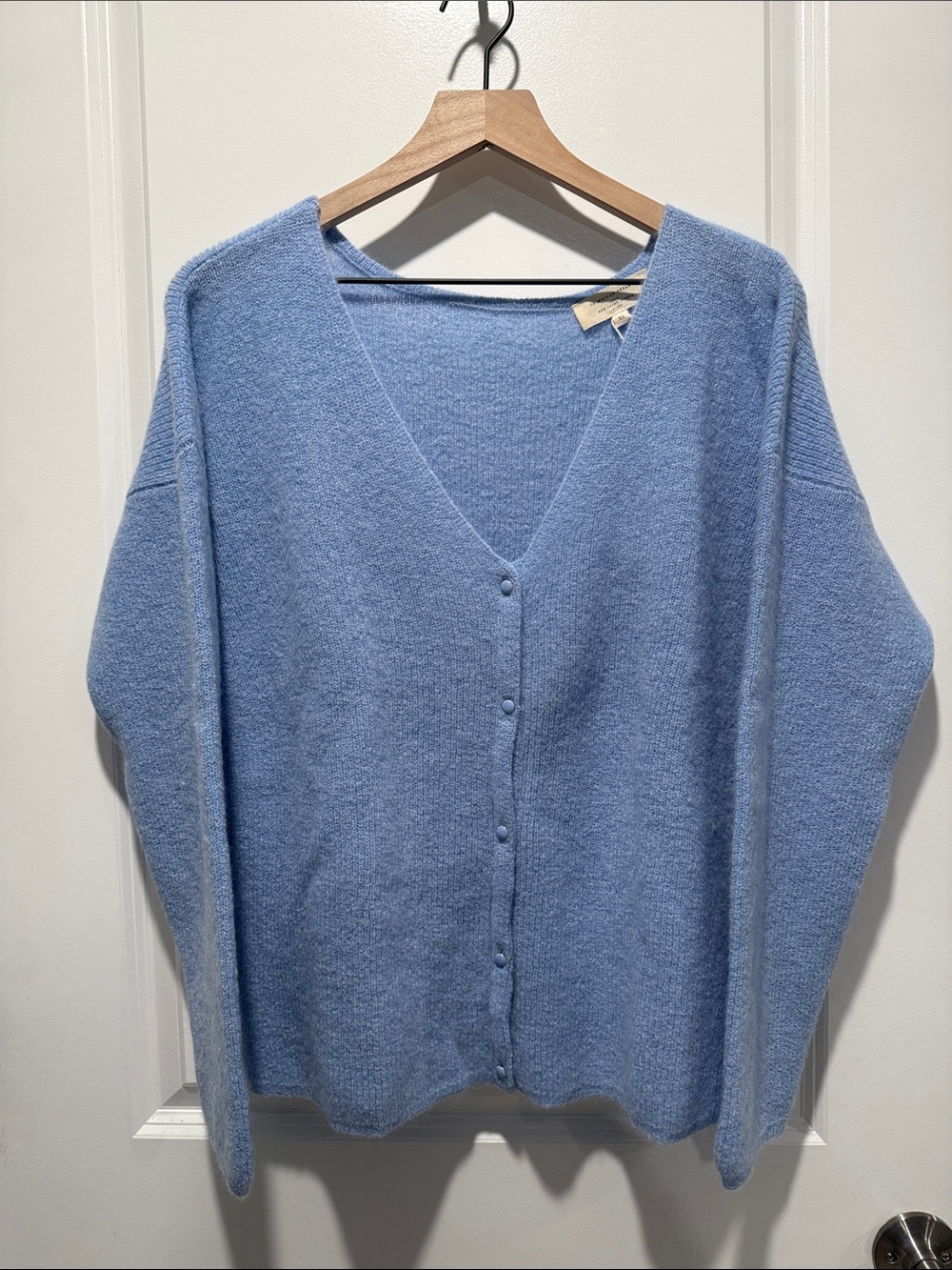 Sezane Barry Cardigan Light Blue - Size XL